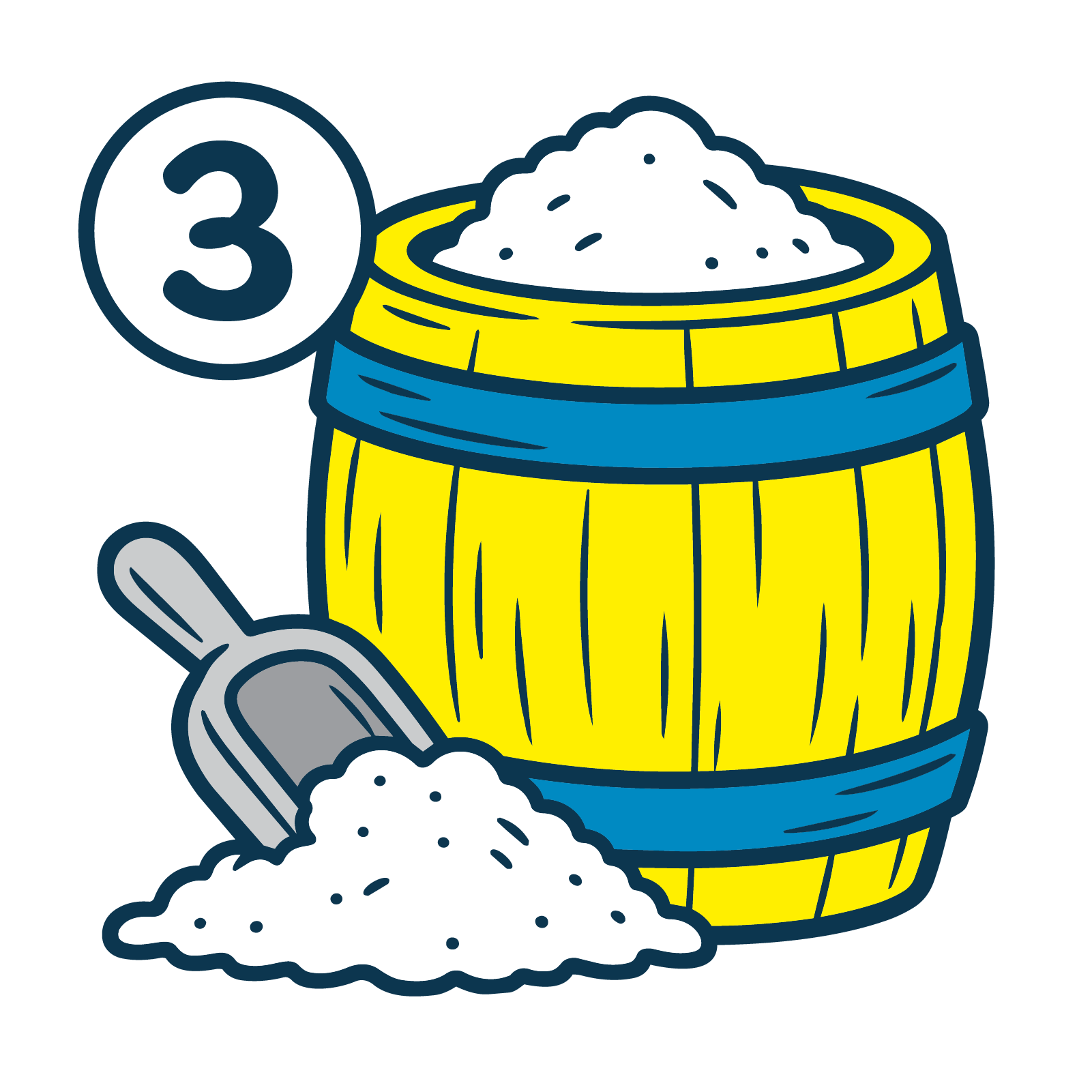 barrel with salt