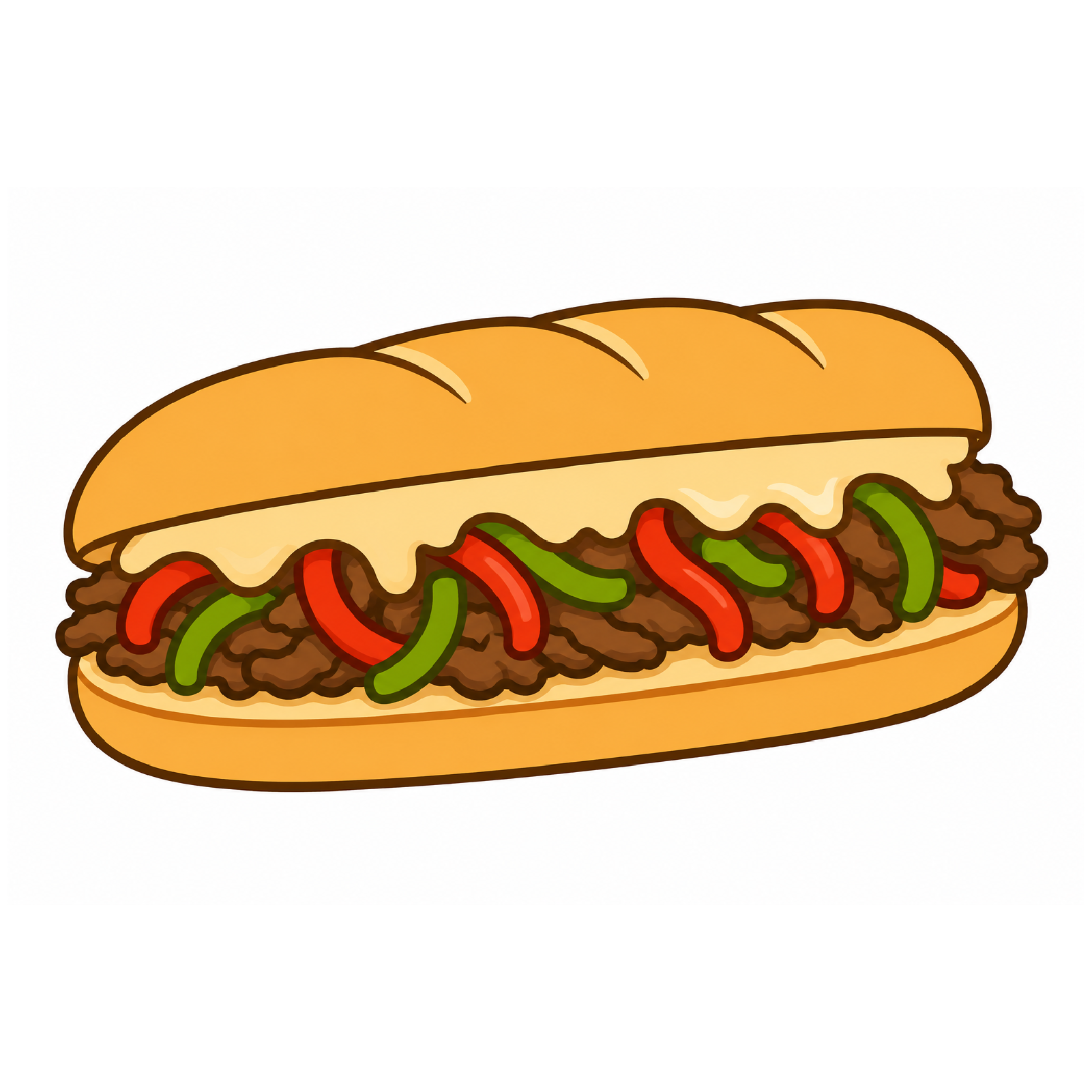 cheesesteak with peppers
