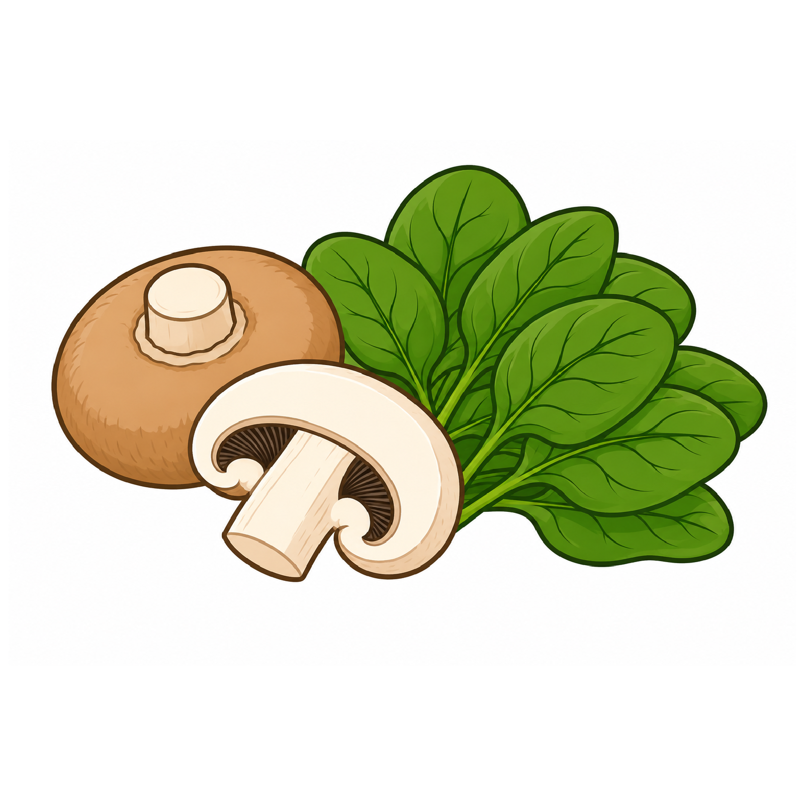mushroom & spinach