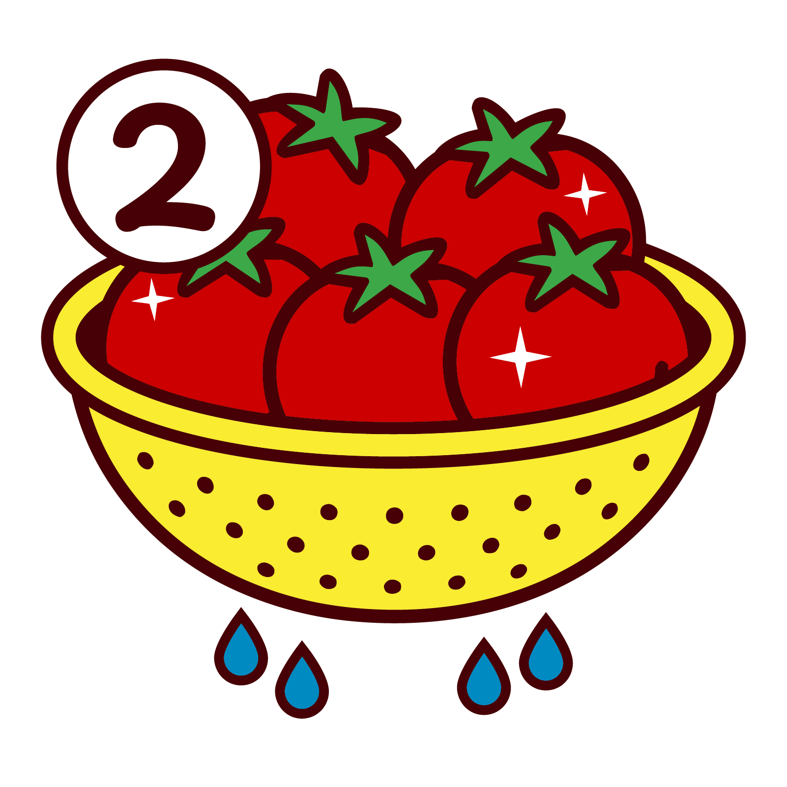 tomatoes being washed