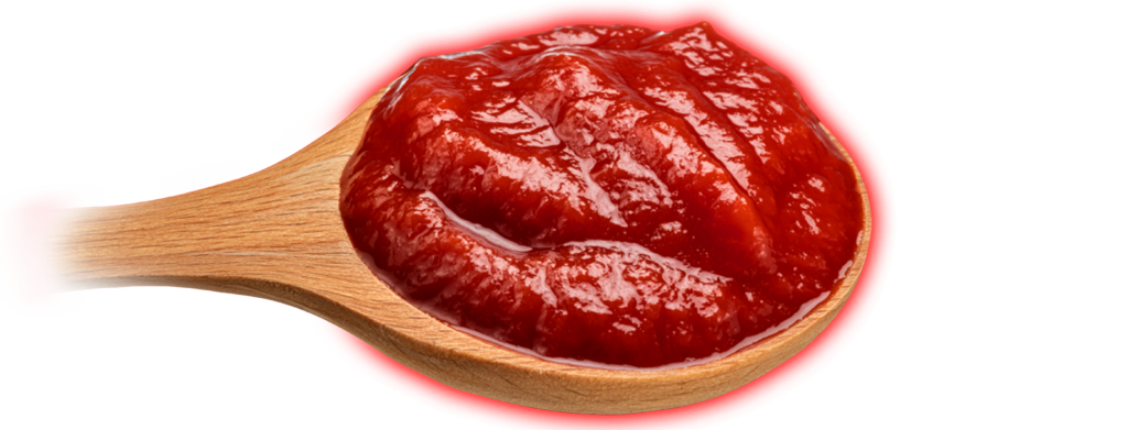 Passata on a spoon